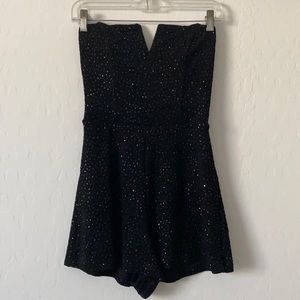 Forever 21 small black sparkly romper